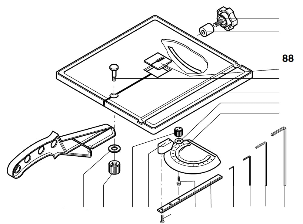 PROXXON 27172-88 Label mit Winkelskala für Bandsäge MBS240/e
