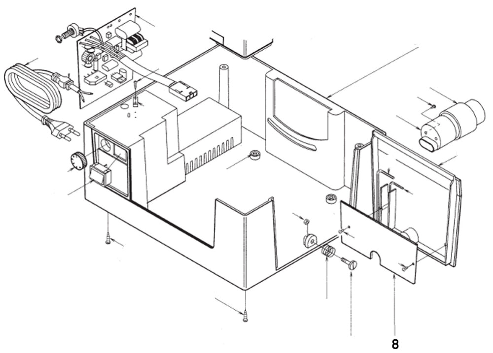 PROXXON 28070-8 Innenteil, Gehäuseklappe für Feinschnitt-Tischkreissäge FKS/E