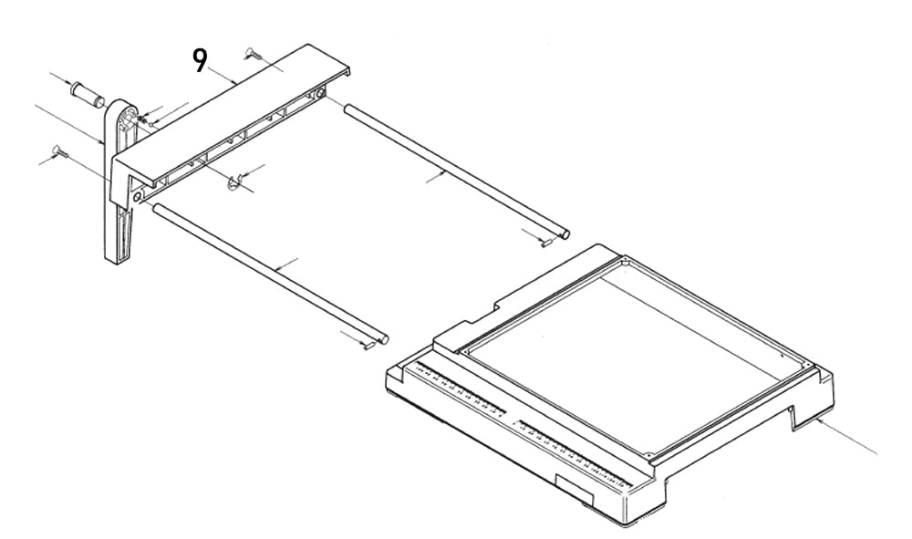 PROXXON 28070-9 Holm Tischverbreiterung für Feinschnitt-Tischkreissäge FKS/E