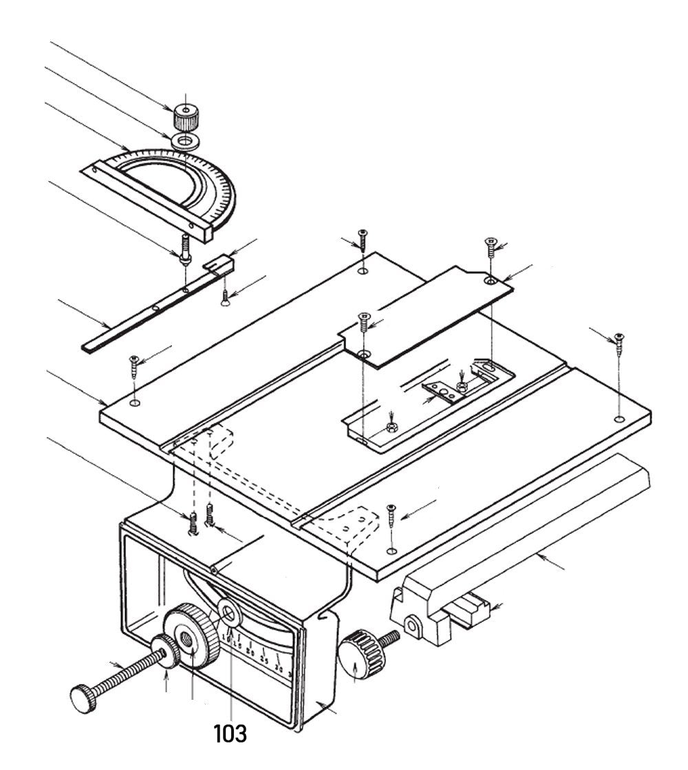 PROXXON 28070-103 Scheibe Winkeleinstellknopf für Feinschnitt-Tischkreissäge FKS/E