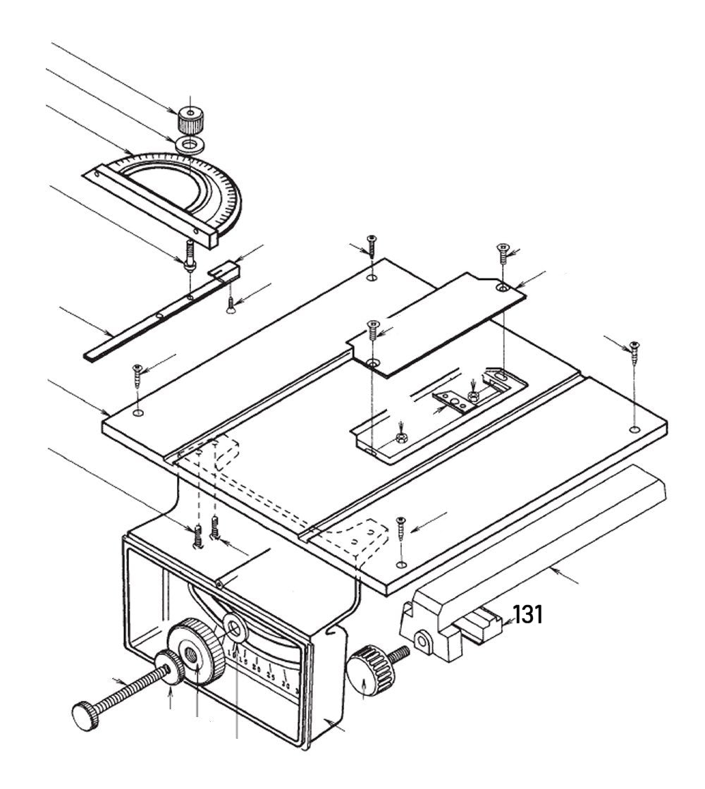 PROXXON 28070-131 Schiebestück für Längsanschlag für Feinschnitt-Tischkreissäge FKS/E
