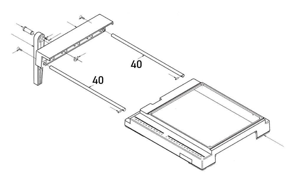 PROXXON 28070-40 Führung Tischverbreiterung für Feinschnitt-Tischkreissäge FKS/E