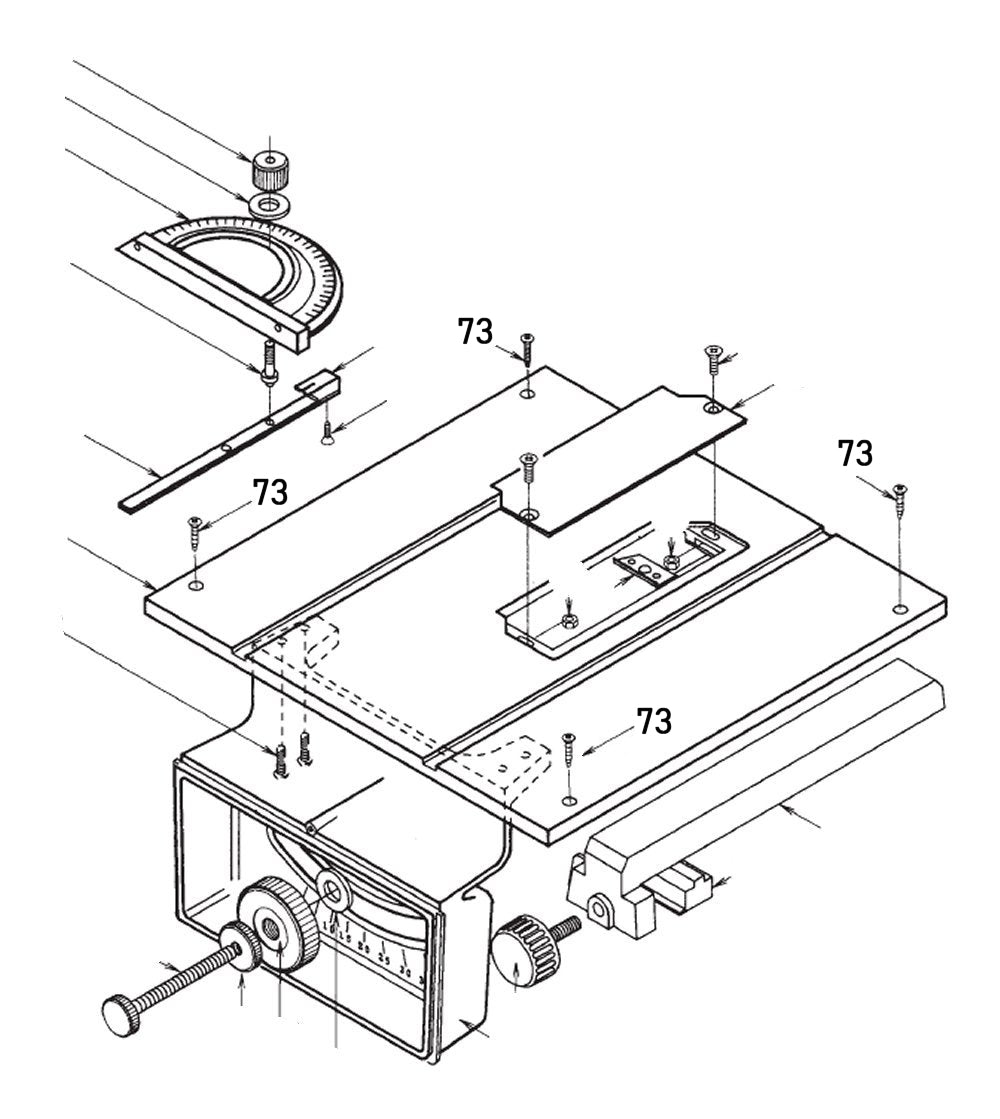 PROXXON 28070-73 Schraube Befestigung Sägetisch für Feinschnitt-Tischkreissäge FKS/E