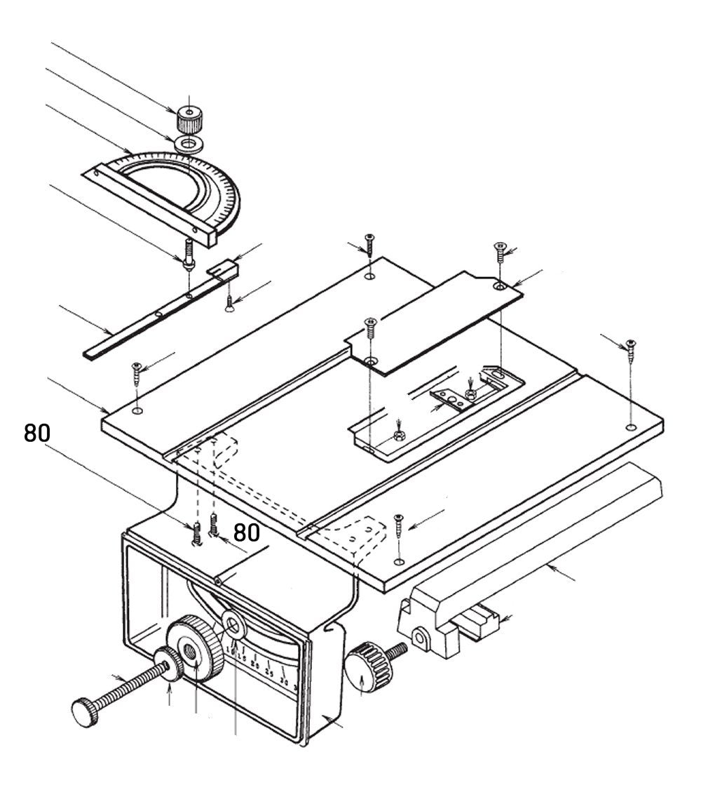 PROXXON 28070-80 Schraube Skalengehäuse für Feinschnitt-Tischkreissäge FKS/E