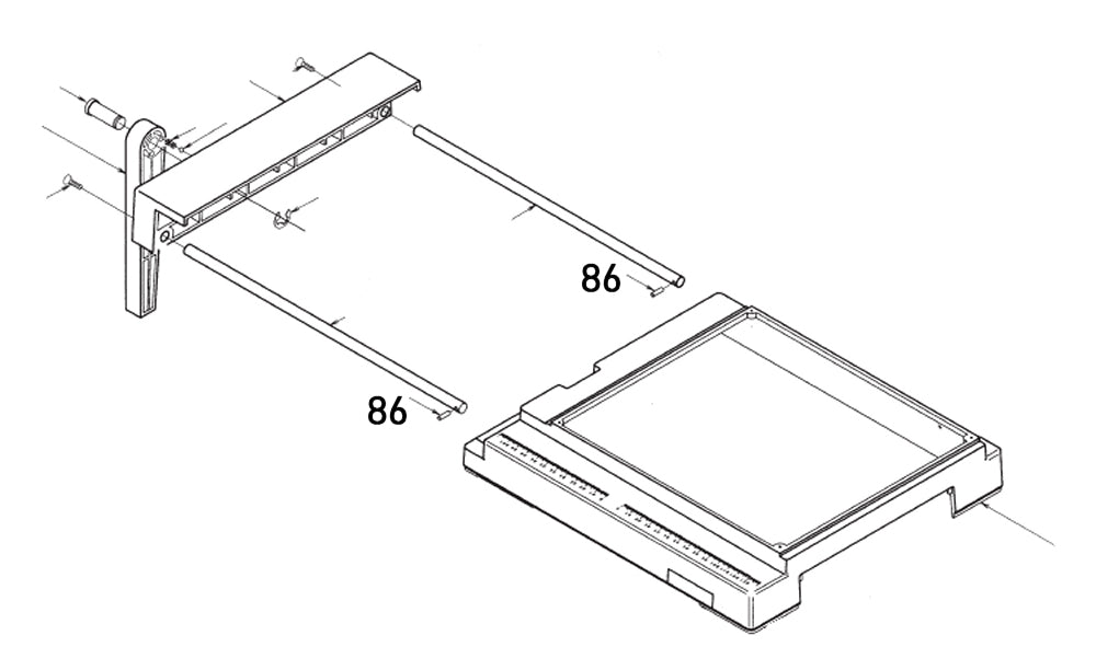 PROXXON 28070-86 Stift Tischverbreiterung für Feinschnitt-Tischkreissäge FKS/E