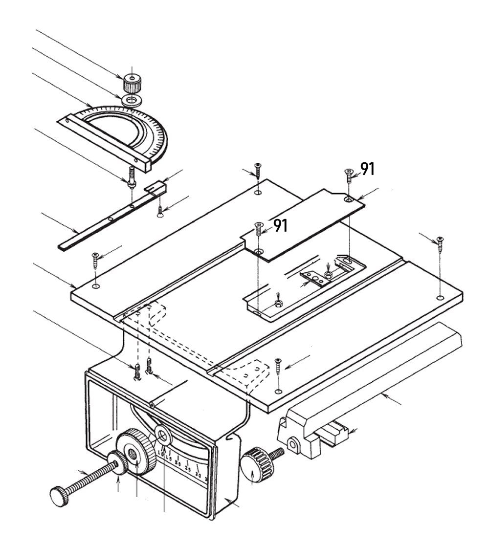 PROXXON 28070-91 Schraube Abdeckplatte für Feinschnitt-Tischkreissäge FKS/E