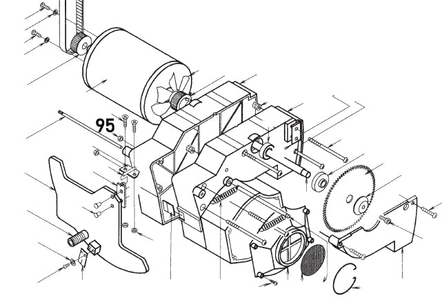 PROXXON 28070-95 Mutter, Motorgehäuse für Feinschnitt-Tischkreissäge FKS/E