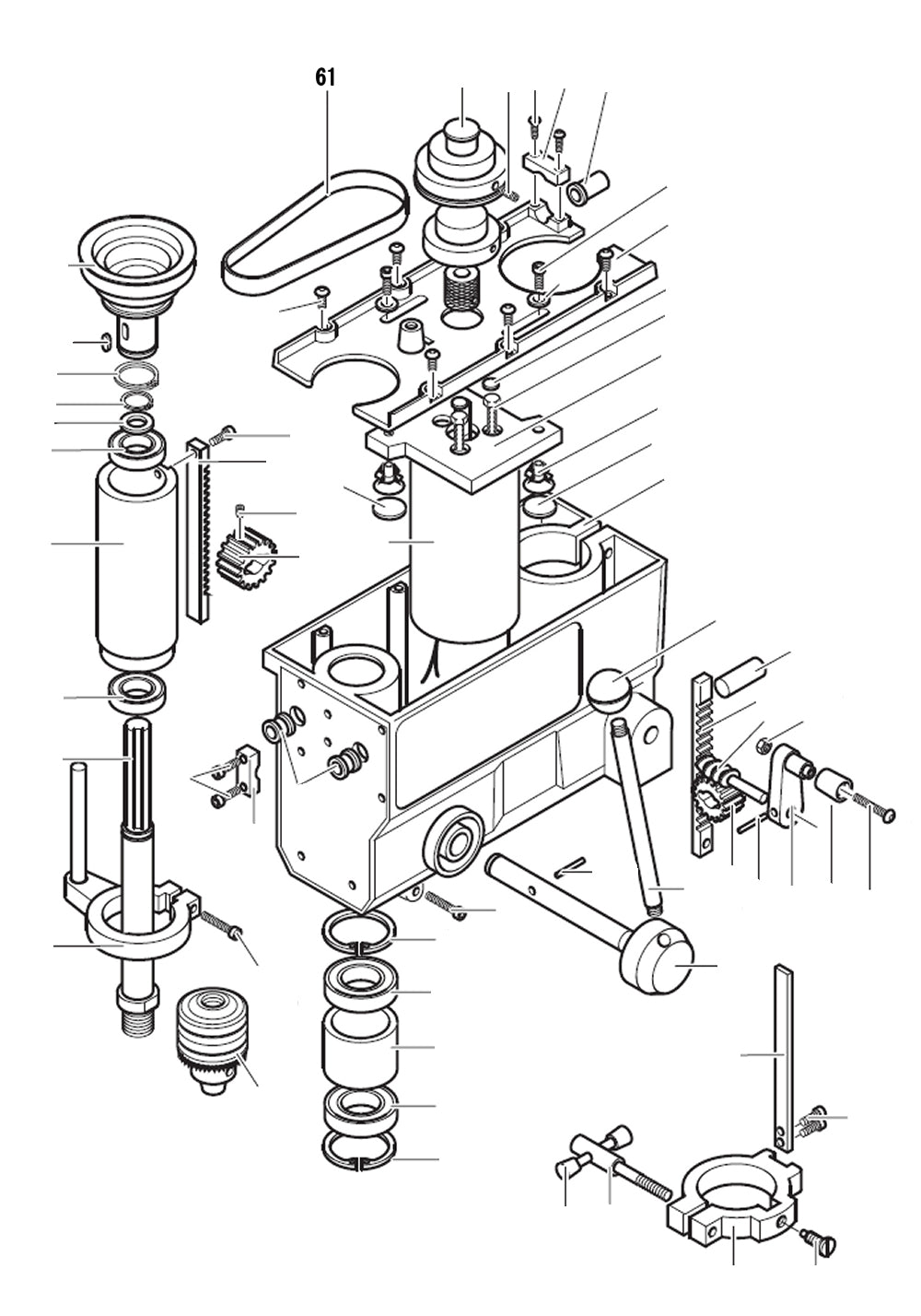 PROXXON 28124-61 Zahnriemen / Ersatzriemen für Tischbohrmaschine TBH