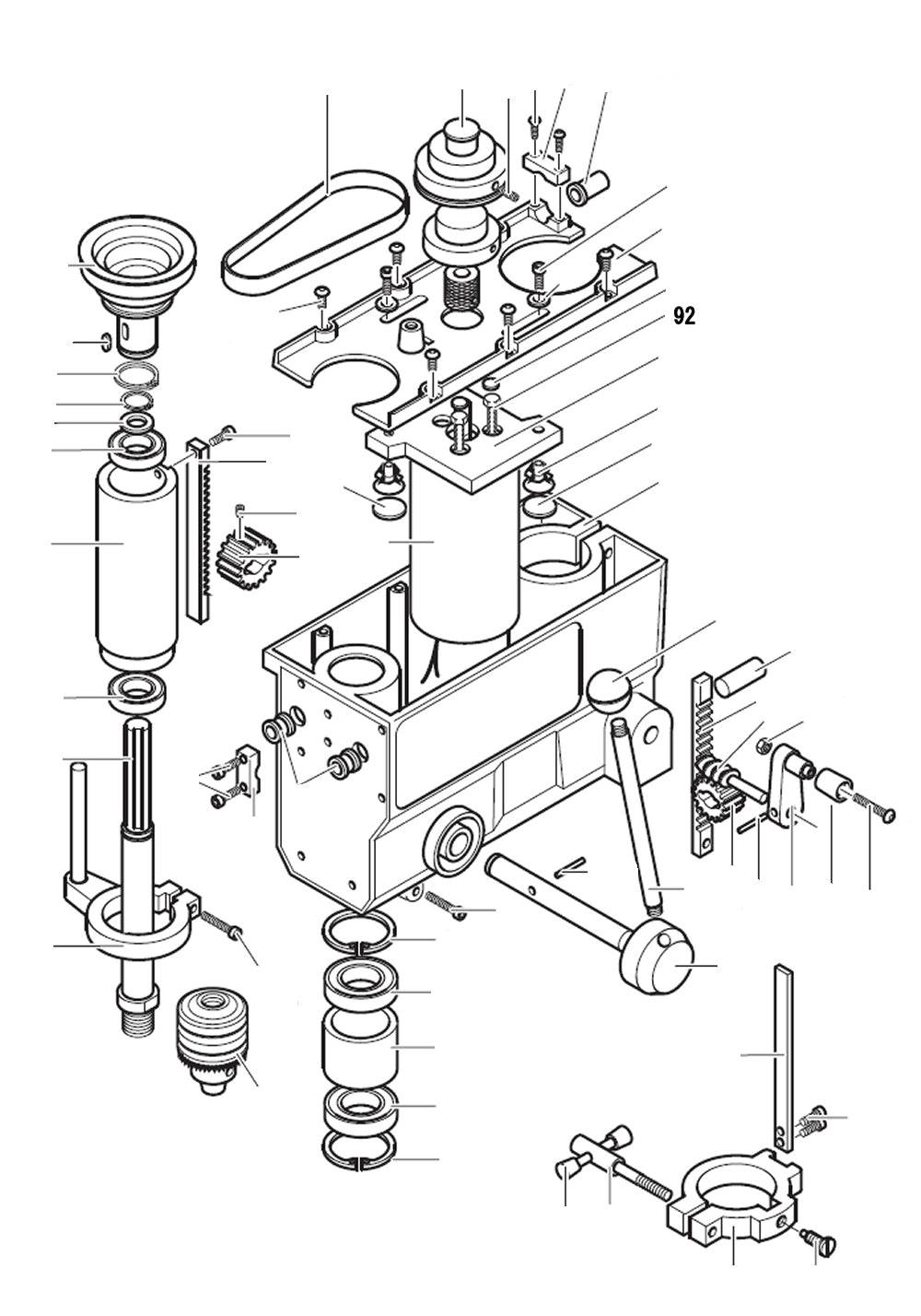 PROXXON 28124-92 Schraube für Tischbohrmaschine TBH