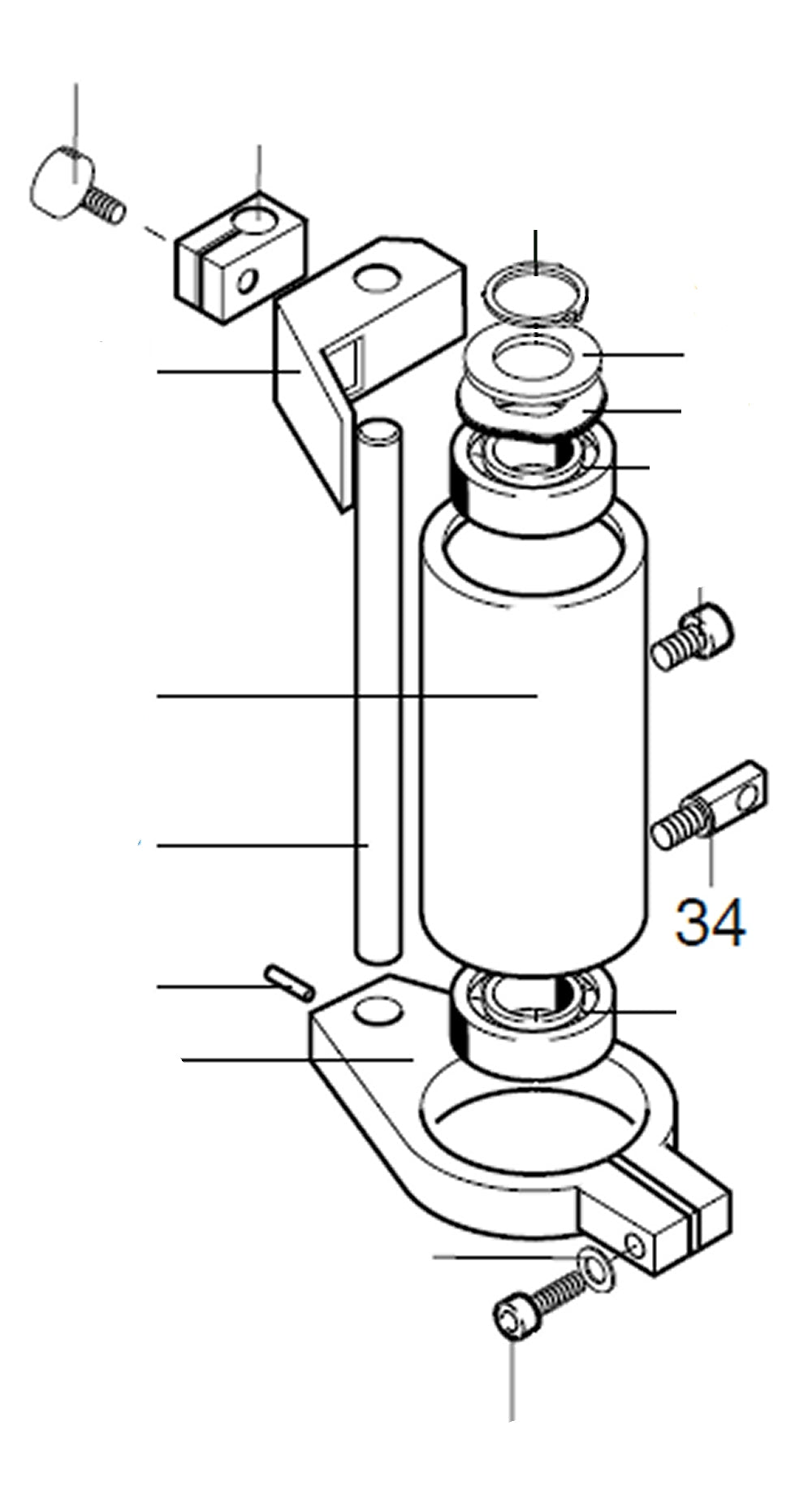 PROXXON 28128-34 Halteschraube für Tischbohrmaschine TBM220