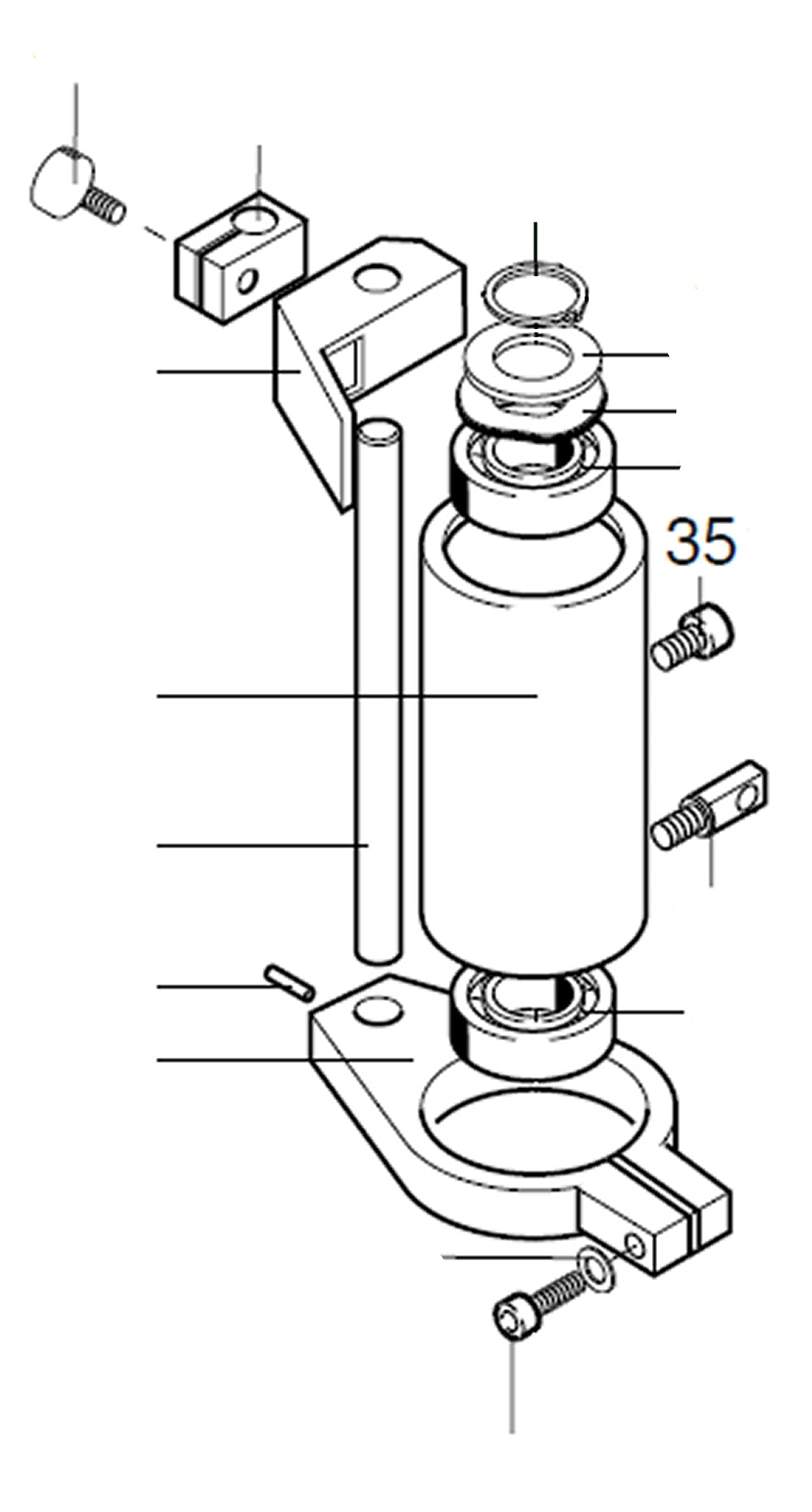 PROXXON 28128-35 Schraube für Tischbohrmaschine TBM220