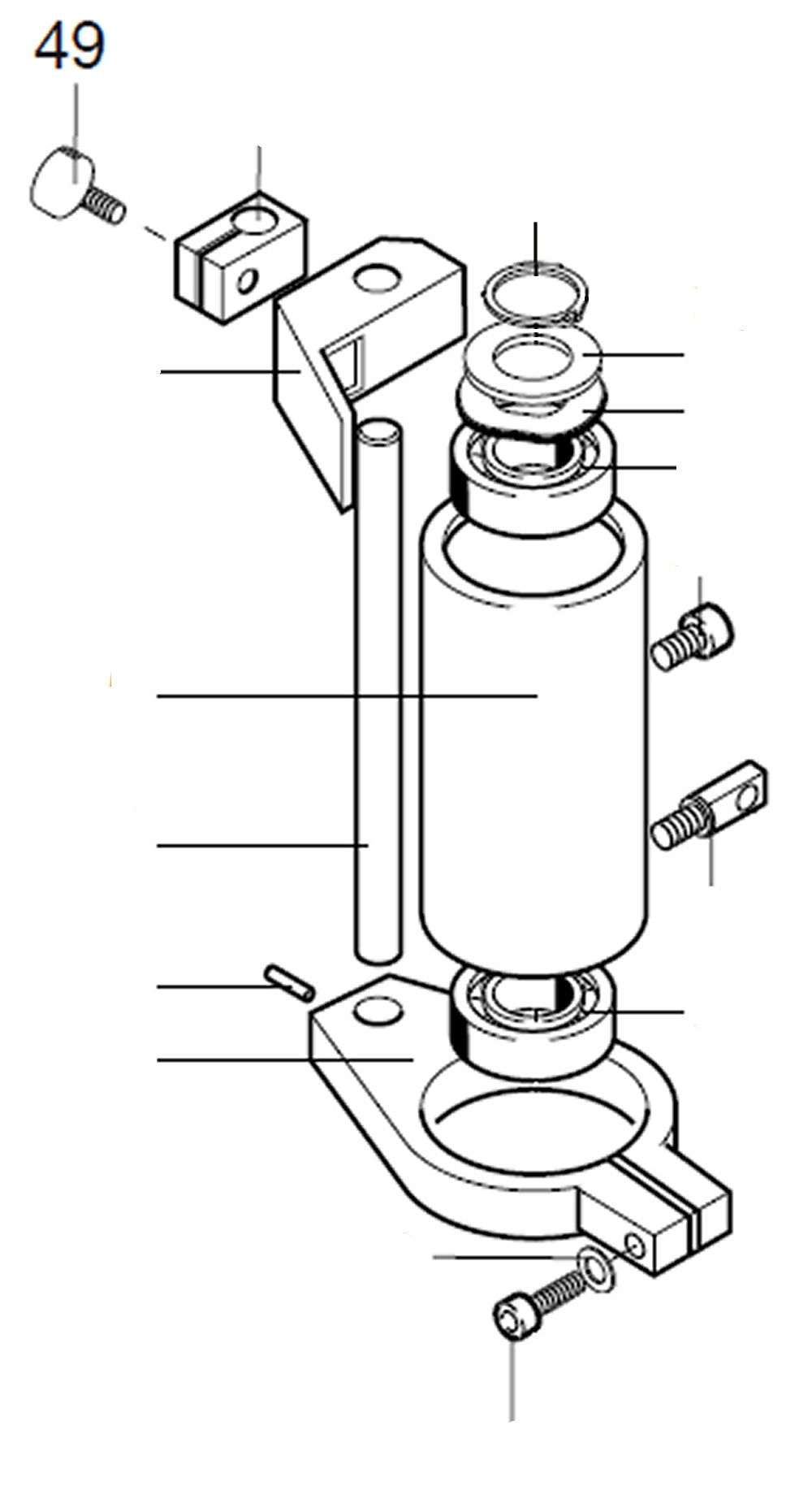 PROXXON 28128-49 Rändelschraube für Tischbohrmaschine TBM220