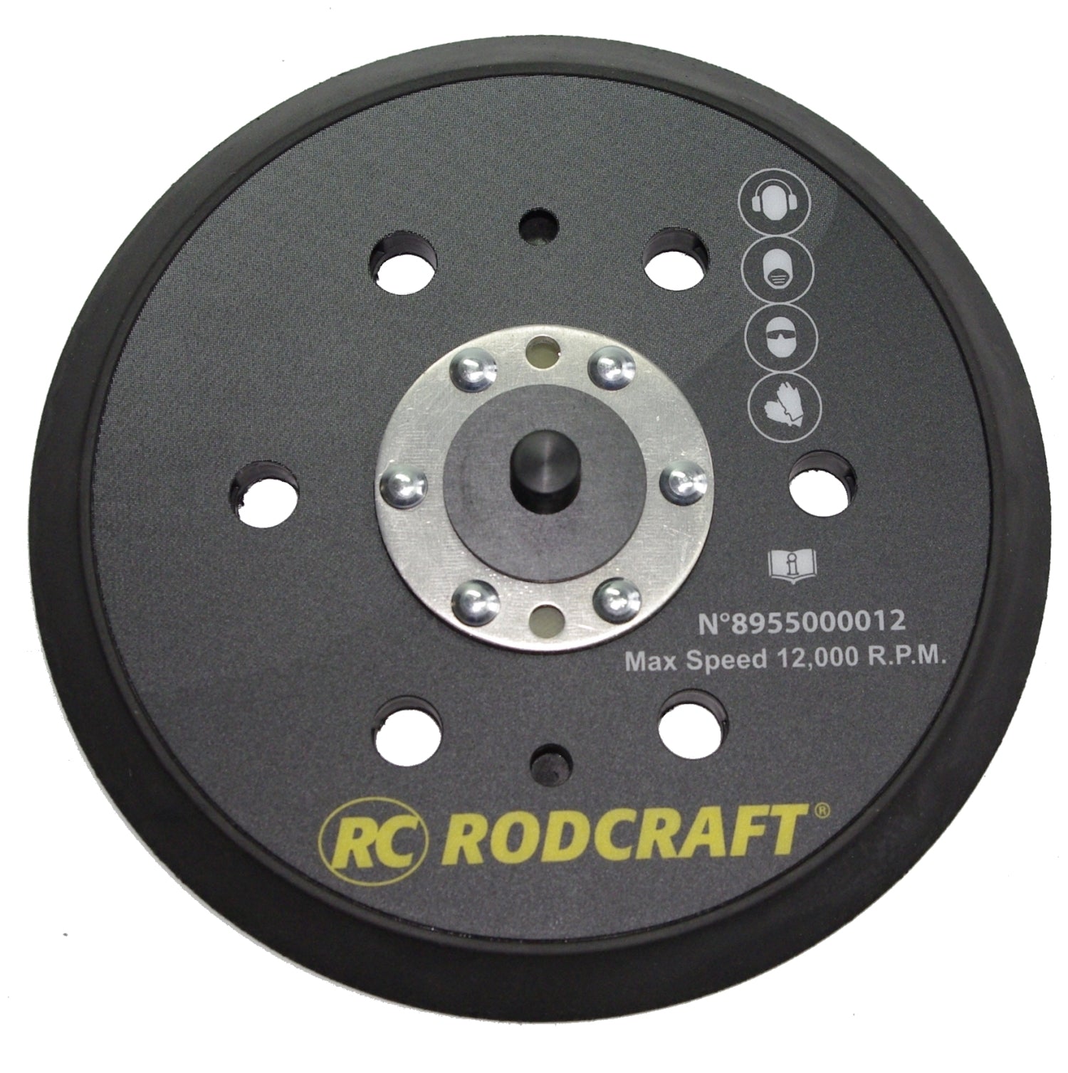 RODCRAFT 8955000012 Mikro Klettteller 15 Loch Schleifteller Ø150mm