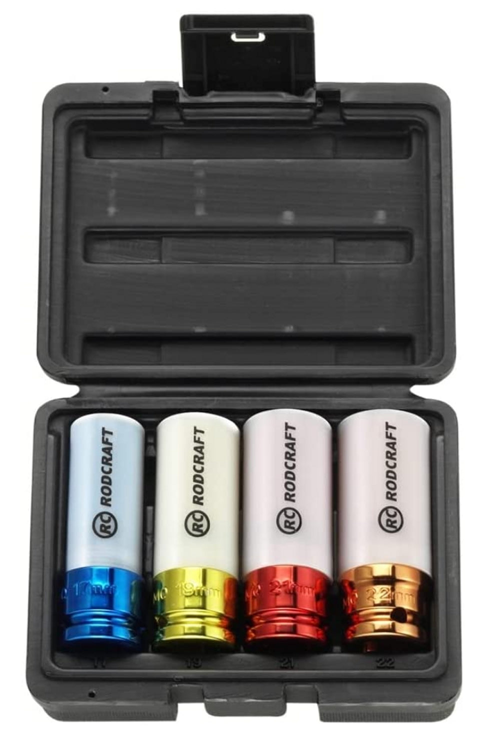 RODCRAFT RS414WP Satz Nüsse 17-19-21-22mm, 12,5mm (1/2") für Alufelgen