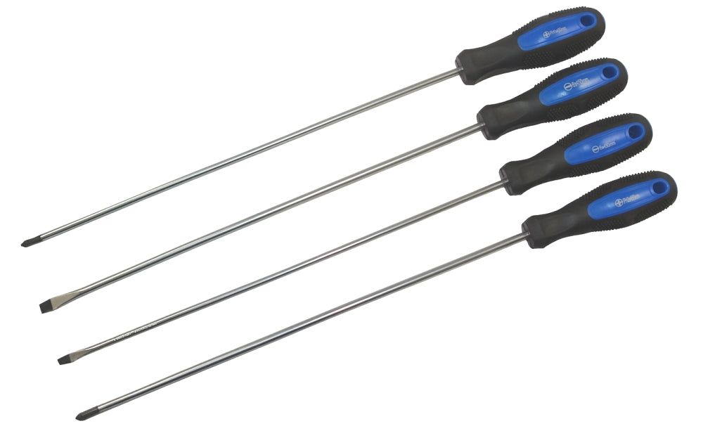 SATRA S-4SSG Set von 4 langen Schraubendrehern Gesamtlänge 450mm