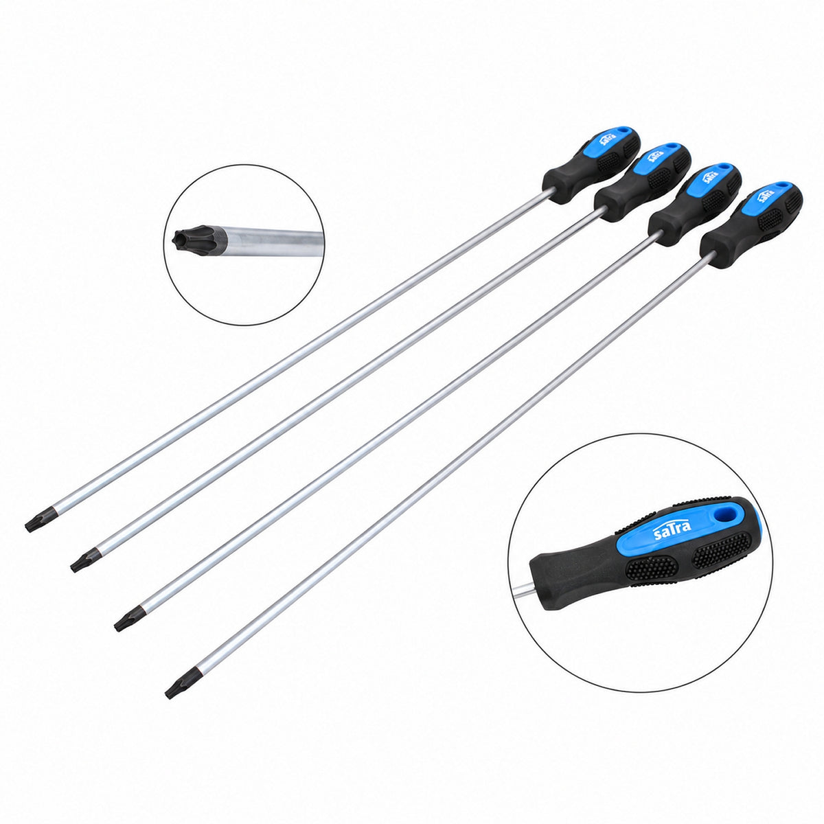 SATRA S-90286 Set 4 x Torx Schraubendreher extra lang 450mm