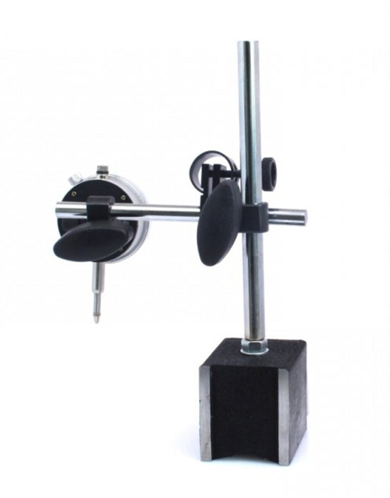 SATRA S-MAHO2 Magnetstativ mit Magnetfuss für Messinstrumente inkl. analoger Messuhr
