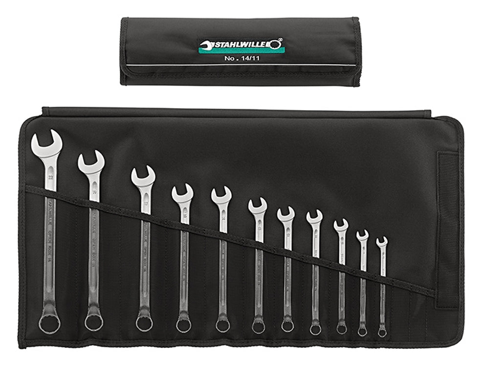 STAHLWILLE 14/11 Satz Ring-Maulschlüssel LANG OPEN-BOX SW 8 - 22mm - 96401006