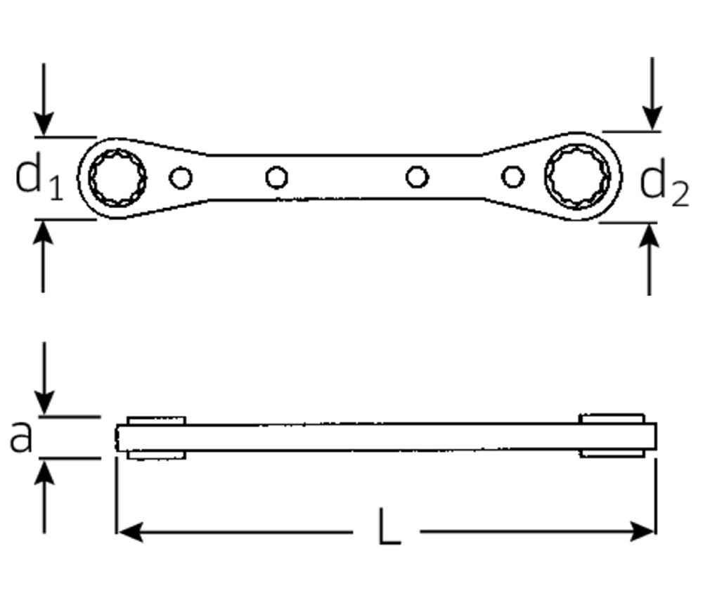 STAHLWILLE 25aSP Spline-Drive-Ratschenringschlüssel 1/4"x5/16" ZOLL - 41570810