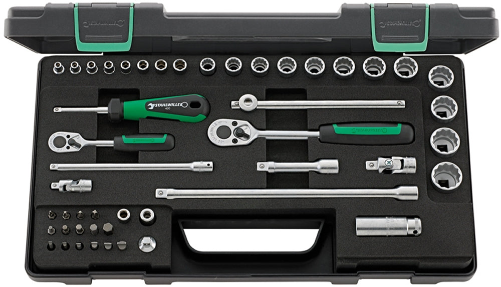 STAHLWILLE 40/45/36/12 Steckschlüssel Garnitur Antrieb 10mm (3/8") 48 teilig - 96012047