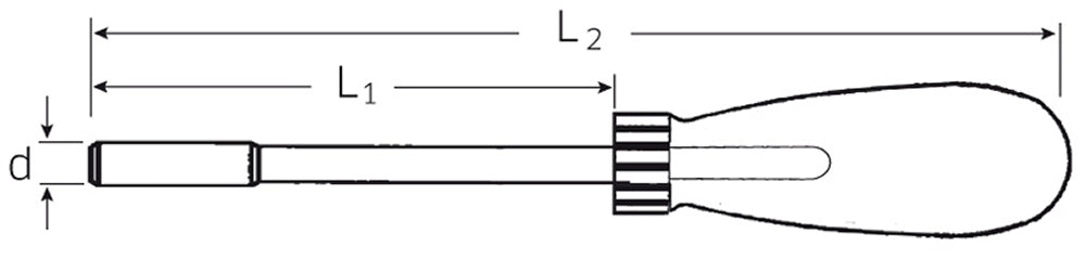 STAHLWILLE 4008-2 Bitratsche mit 6,3mm (1/4") Sechskantantrieb - 18120002