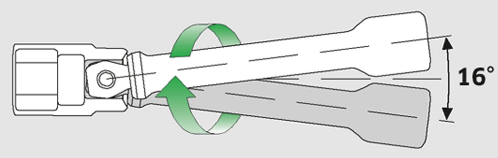 STAHLWILLE 405W Verlängerung mit Wobble-drive Größe 14 Antrieb 6,3mm (1/4") - 11010024