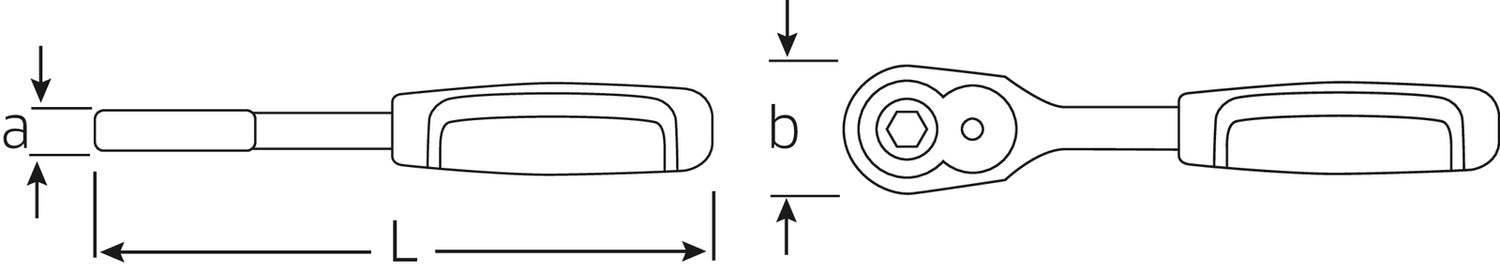 STAHLWILLE 415 B 2K Bit-Knarre zur Aufnahme C3 Bits - 11131011