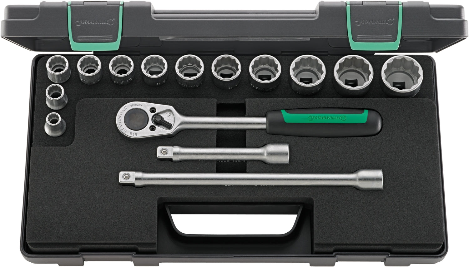 STAHLWILLE 50/12/3 Steckschlüssel Garnitur Antrieb 12,5mm (1/2") - 96031435