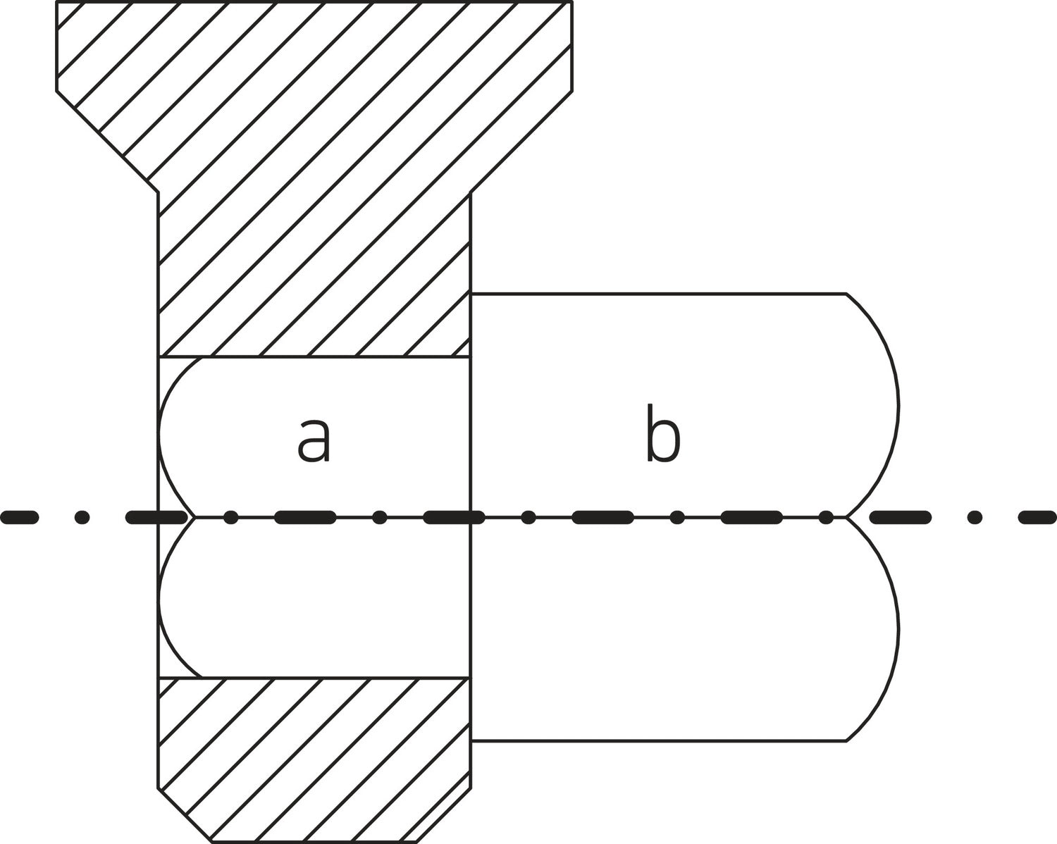 STAHLWILLE 70V Größe 1 Vierkant Verbindungsteil beidseitig 6,3mm (1/4") - 59010001
