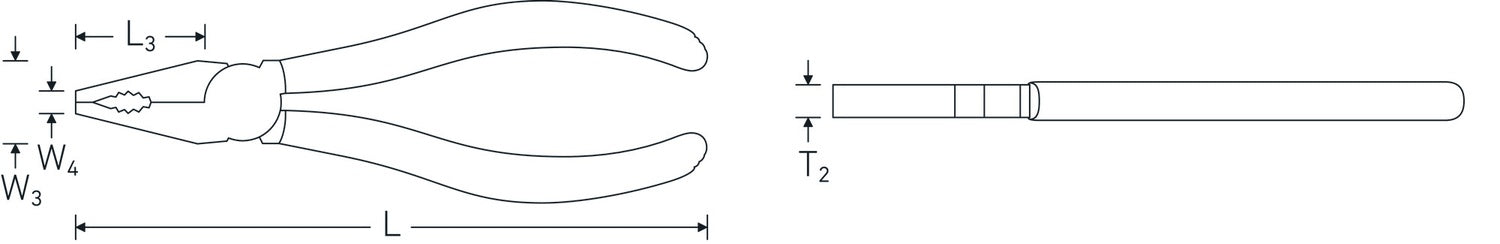 STAHLWILLE 6700 Kombinationszange Länge 180mm polierter Kopf - 67003180