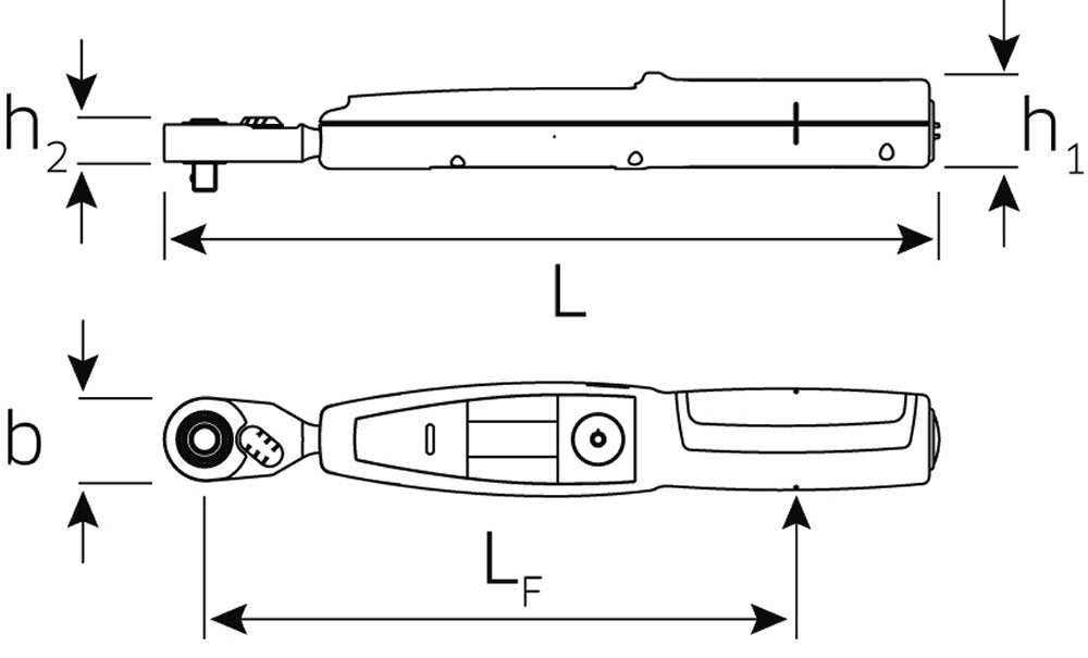 STAHLWILLE 701/2 Elektronischer Drehmomentschlüssel SENSOTORK® mit fest eingebauter Feinzahnknarre - 96504502