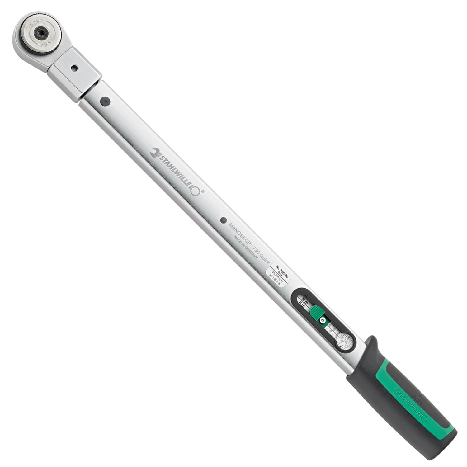 STAHLWILLE 730R/20 Quick Drehmomentschlüssel SERVICE MANOSKOP 40-200Nm - 96504020