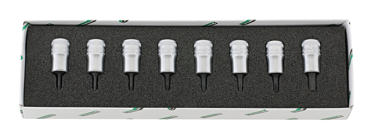 STAHLWILLE 49TX Satz TORX Schraubendrehereinsatz T9-T40 Antrieb 10mm (3/8") - 96021001