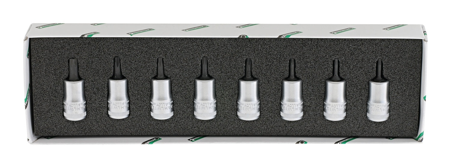 STAHLWILLE 49TX Satz TORX Schraubendrehereinsatz T9-T40 Antrieb 10mm (3/8") - 96021001