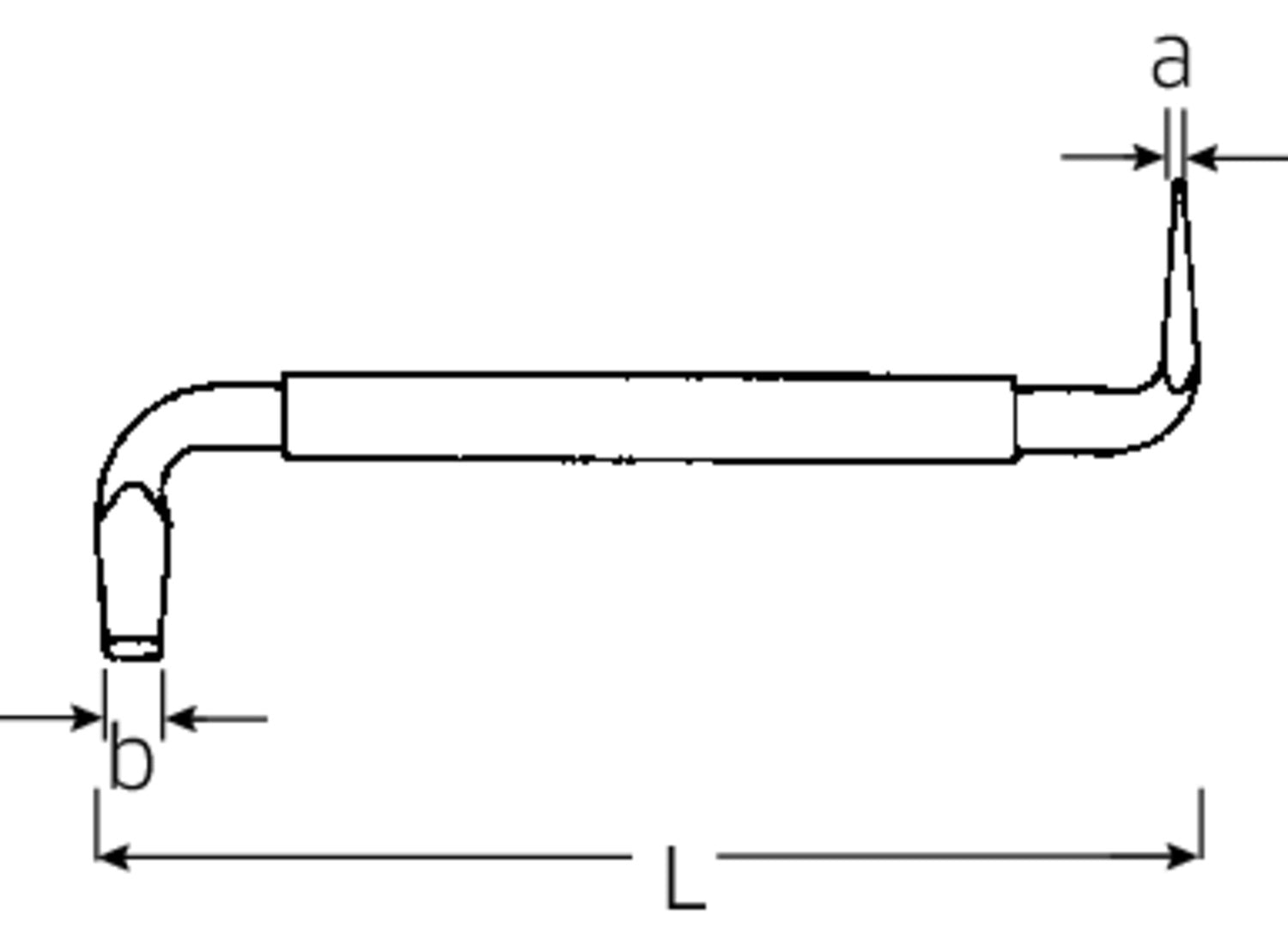 STAHLWILLE 10546/2 Winkelschraubendreher Schlitz 0,8 x 4,0mm - 73273002