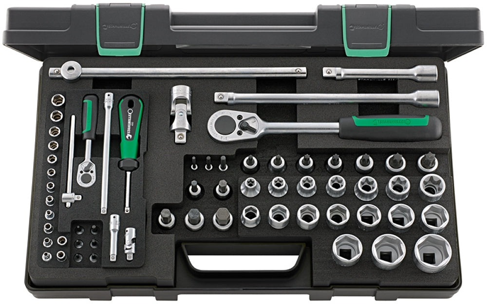 STAHLWILLE 86TX Torx Garnitur 6,3mm (1/4") & 12,5mm (1/2") Antrieb 63 teilig - 96013702