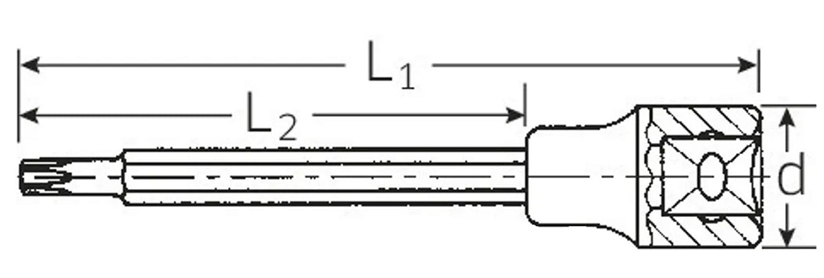 STAHLWILLE 2054TX TORX Schraubendrehereinsatz T45 Antrieb 12,5mm (1/2") - 03131445