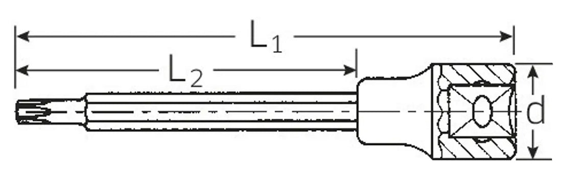 STAHLWILLE 1054TX TORX Schraubendrehereinsatz T40 Antrieb 12,5mm (1/2") 03131240