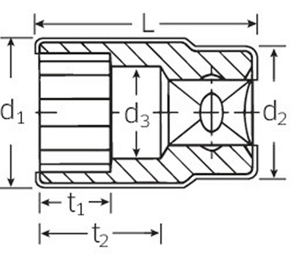 STAHLWILLE 12171 VDE 11mm Steckschlüsseleinsatz Antrieb 10mm (3/8") - 02380011