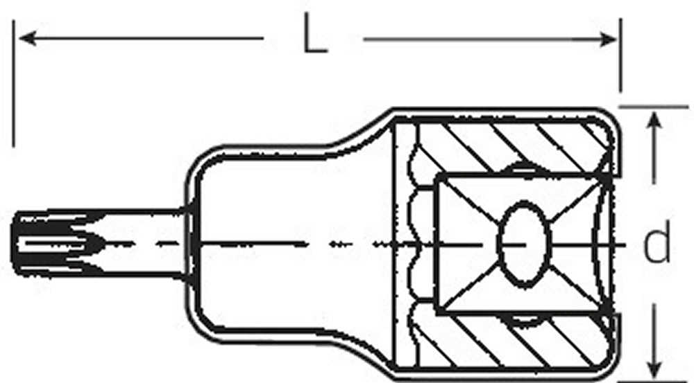 STAHLWILLE 12174 T40 VDE Torx Schraubendrehereinsatz Antrieb 10mm (3/8") - 02390040