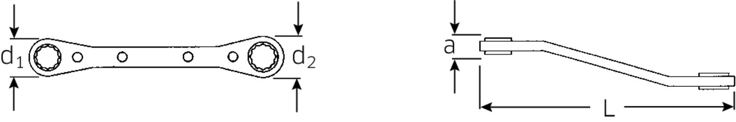 STAHLWILLE 26a Ratschenringschlüssel 1/4" x 5/16" - 41551620