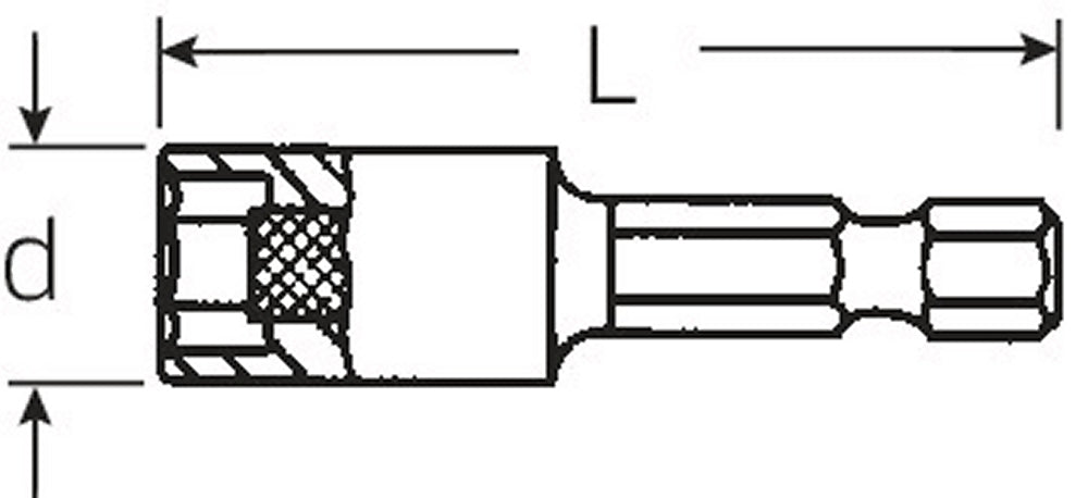 STAHLWILLE 2801N/10 Nuss 10mm Antrieb 6,3 (1/4") Sechskant mit Magnet - 28011010