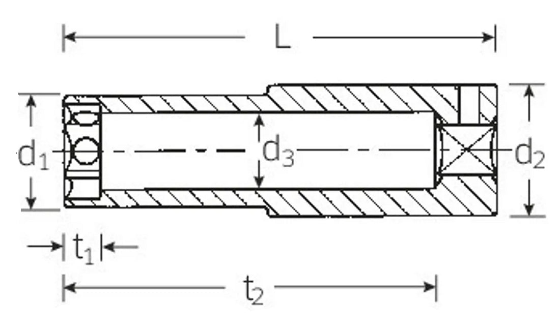 STAHLWILLE 3466 16mm / 5/8" Zündkerzennuss Antrieb 10mm (3/8") - 02140036