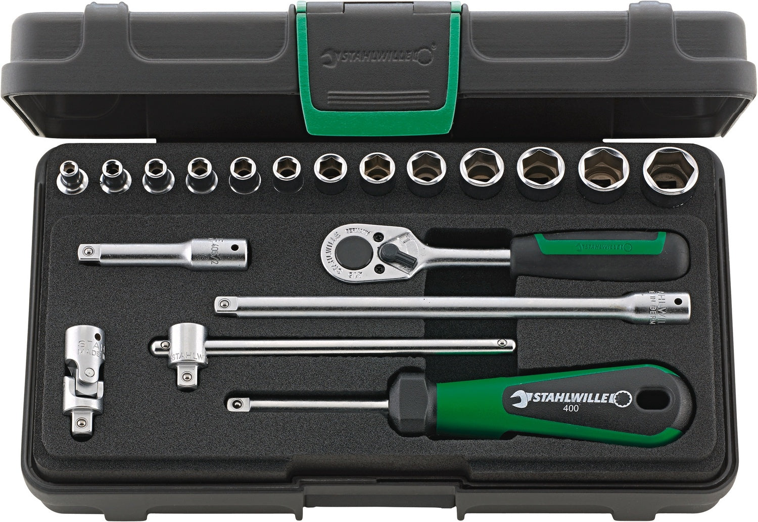STAHLWILLE 40/13/6 Steckschlüssel Garnitur Antrieb 6,3mm (1/4") 19 teilig - 96011124
