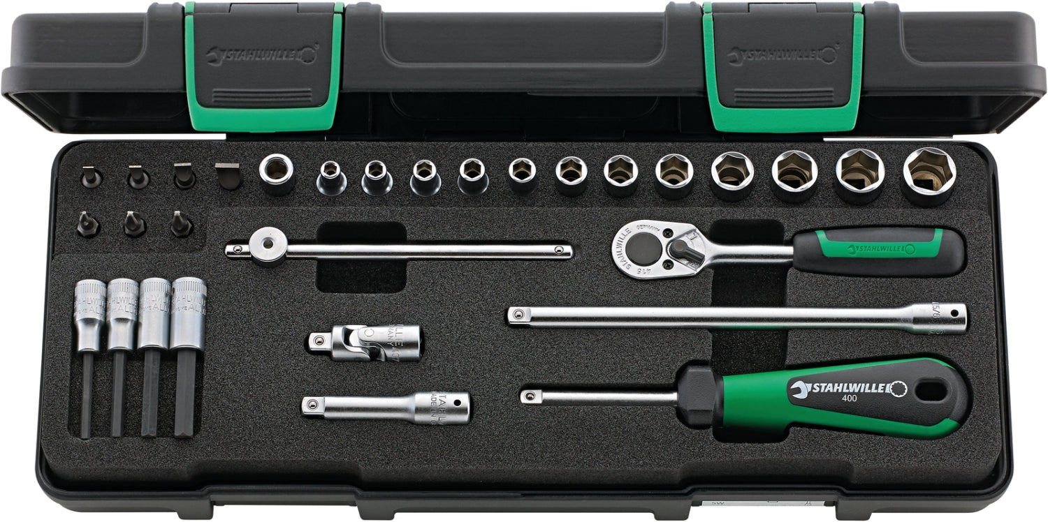 STAHLWILLE 40/23/7 Steckschlüssel Garnitur Anrieb 6,3mm (1/4") 30 teilig - 96011134