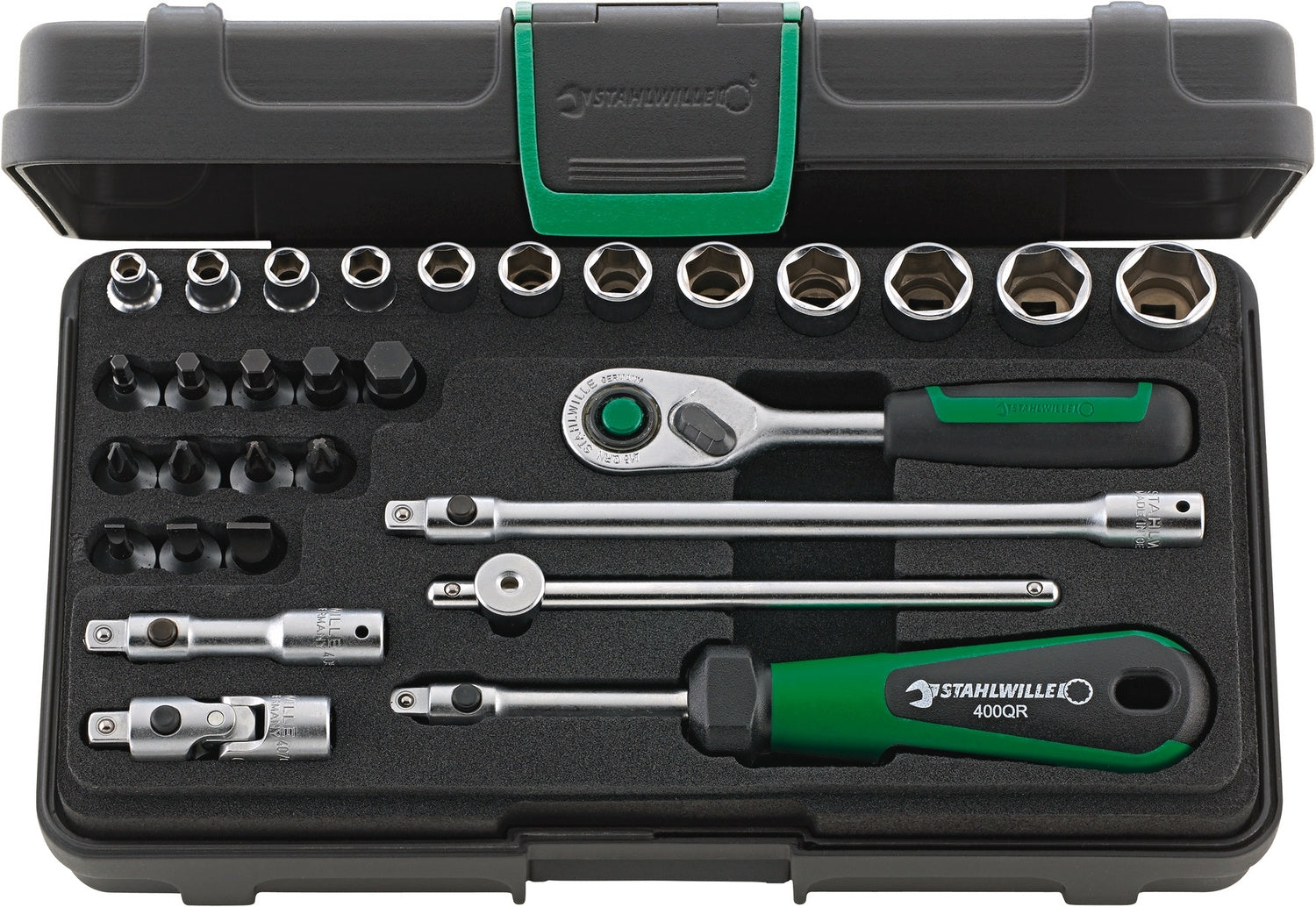 STAHLWILLE 40/24/6QR Steckschlüssel Garnitur Antrieb 6,3mm (1/4") 30 teilig - 96011182