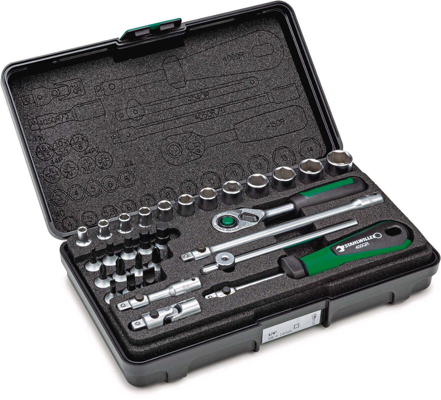 STAHLWILLE 40/24/6QR Steckschlüssel Garnitur Antrieb 6,3mm (1/4") 30 teilig - 96011182