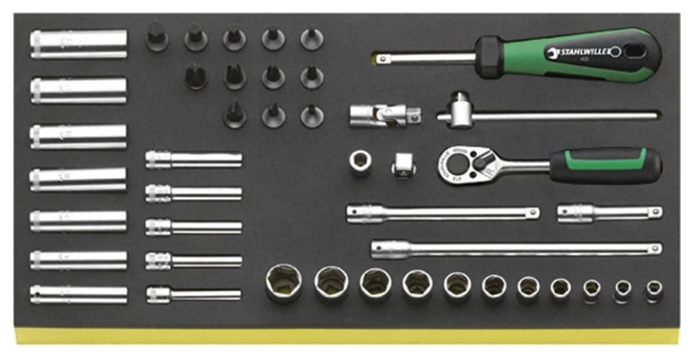 STAHLWILLE TCS 40/35/9 Betätigungswerkzeug Einlage 44 teilig Antrieb 6,3mm (1/4") - 96830601