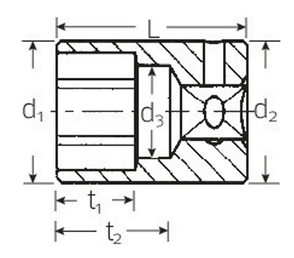 STAHLWILLE 40 Steckschlüsseleinsatz 9mm Antrieb 6,3mm (1/4") - 01010009