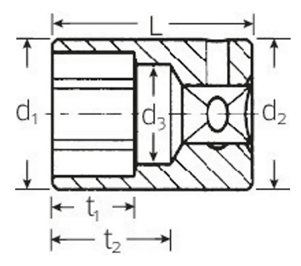 STAHLWILLE 40aD 7/16" ZOLL Steckschlüsseleinsatz 6,3mm (1/4") Antrieb - 01530028